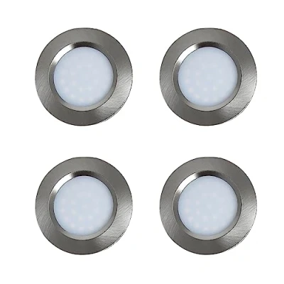 Afbeelding van MARVIX 4 stuks 12 V 24 led spots met dimbare touch schakelaar voor caravan, camper, boot, warmwitte verlichting