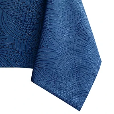 Afbeelding van AmeliaHome tafelkleed lotuseffect waterafstotend linnenlook Donkerblauw Gaia 110x180 cm