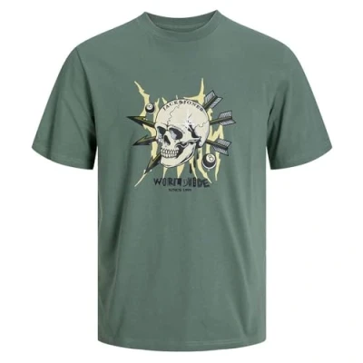 Afbeelding van Jack &amp; Jones Junior Jorheavens CREW NECK Tshirt print voor kinderen, Maat: 128, Laurel wreath