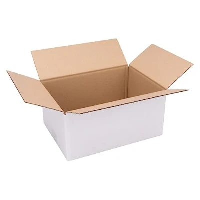 Afbeelding van verpacking Vouwdozen 300 x 215 140 mm wit (buitenmaat 305 220 150 mm) KK 30 1 golf verzenddozen voor middelgrote goederen DHL pakketten M DPD S GLS dozen (75 stuks)