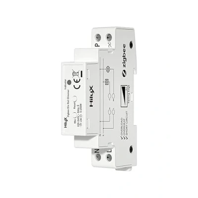 Afbeelding van HiluX Zigbee DIN raildimmer, eenvoudig dimmen met push functie, compatibel Philips Hue tot 250 W led, 3.0, Apple HomeKit