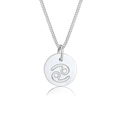 Afbeelding van Elli Sternzeichen Krebs Astro Symbol MATT Ketting, Dames, Maat: 45, Silber