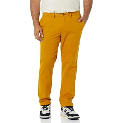 Afbeelding van Amazon Essentials Skinny fit casual stretch chinobroek voor heren, nootmuskaat, 34W/28L