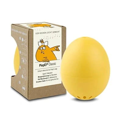 Afbeelding van Brainstream Eierwekker PiepEi Classic Geel 4,5x4,5x6cm Nice thingZ alarmklok