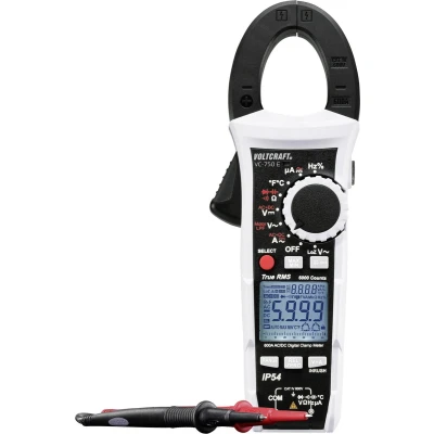 Afbeelding van VOLTCRAFT VC 750 E Stroomtang, Multimeter Digitaal Spatdicht (IP54) CAT IV 600 V Weergave (counts): 6000