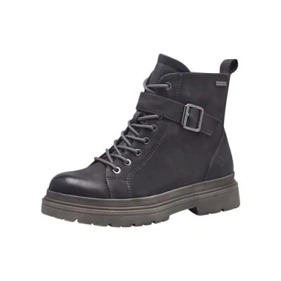 Afbeelding van Tamaris Snowboots, Dames, Maat: 37, Anthracite Leer/ synthetisch