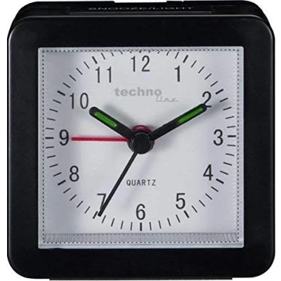 Afbeelding van Technoline Kwartswekker Model SC, zwart, analoog, klassiek
