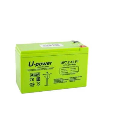 Afbeelding van Master U Power Loodaccu AGM 7,2 Ah 12 V Faston F1 4,8 mm, UP, MU UP 7.2 12F1