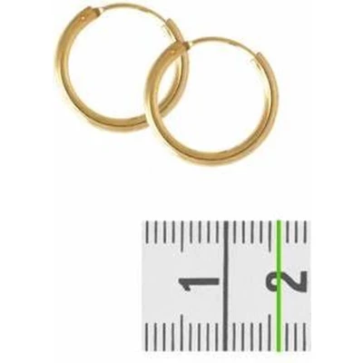 Afbeelding van Trendjuwelier huiscollectie Creolen Ronde Buis Geelgoud Glanzend 1.8