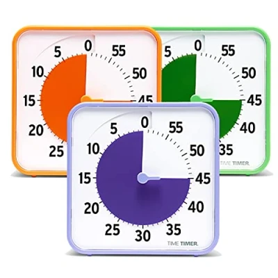 Afbeelding van Time Timer Classroom set 3 stuks oranje, paars en groen secundaire kleuren