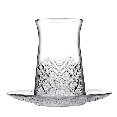Afbeelding van Pasabahce Timeless Turkse Theeglazen Met Onderzetters 12 delig 160 ML