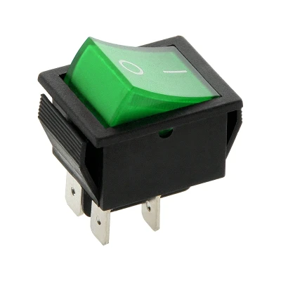 Afbeelding van Schakelaar groen 12 volt 20A verlicht vierkant