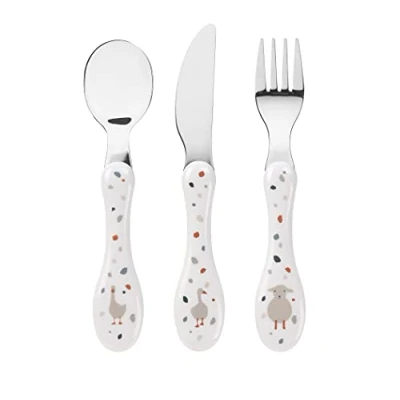Afbeelding van Lässig Cutlery 3 pcs Tiny Farmer Sheep/Goose
