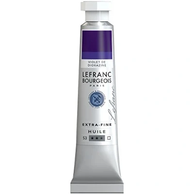 Afbeelding van Lefranc Bourgeois 404955 Extra fijne olieverf met hoogwaardige kunstenaarspigmenten, lichtecht, verouderingsbestendig 20ml Tube, Dioxazine Violet