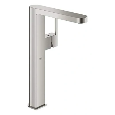 Afbeelding van Grohe plus wastafelmengkraan xl size opzet eengreeps 1 gats body glad 312mm hoogte 182mm uitloop vast supersteel 32618dc3