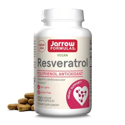 Afbeelding van Resveratrol 100 mg (120 v capsules) Jarrow Formulas