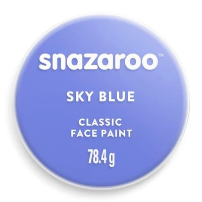 Afbeelding van Snazaroo 1175355 Kinderschmink, huidvriendelijke hypoallergene gezichtsmake up op waterbasis, vrij van parabenen 75ml Pot, Sky Blue