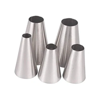 Afbeelding van DUORUI 5 boquillas de glaseado para decoración tartas, fondant, acero inoxidable, forma agujero redondo
