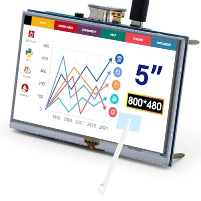 Afbeelding van ELECROW Raspberry Pi Display, 5 inch touchscreen resolutie 800 x 480 TFT LCD mini monitor voor Pi, BB Black, Banana Win 7 8 10, Jetson Nano