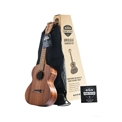 Afbeelding van Kala Leren spelen Ukulele Tenor Starter Kit, Satin Mahonie Inclusief online lessen, tuner app en boekje (KALA LTP T)