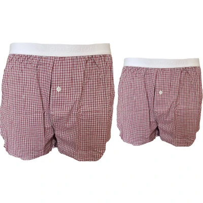 Afbeelding van Embrator 2 pack mannen Boxershort geweven katoen rood/wit/zwart XL