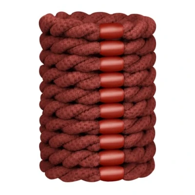 Afbeelding van JessLab Haar Elastieken voor Vrouwen, Duurzame Elastische Twist Touwbanden, Zachte Geen Beschadiging Haaraccessoires Alle Haartypes, Rood
