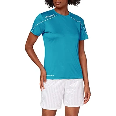 Afbeelding van Uhlsport Stream 22 Shirt Korte Mouw Dames Cyaan / Wit Maat: XL