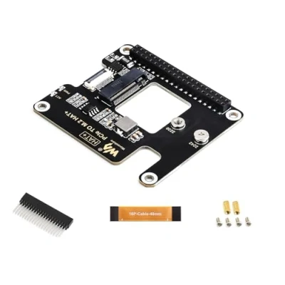Afbeelding van PCIe To M.2 Adapter Board Compatible with Raspberry Pi 5,Supports NVMe Protocol 2230/2242 Size Solid State Drive,Supports Gen2 And Gen3 Modes, Booting PI5 From Drive