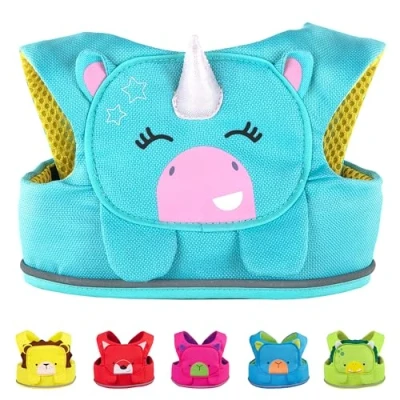 Afbeelding van Trunki ToddlePak veiligheidsgordel voor kinderen om te lopen en linnen kinderen, kinderriem, eenvoudig zonder complicaties aan trekken, model eenhoorn (turquoise)