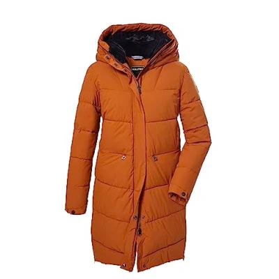 Afbeelding van killtec Dames Gewatteerde parka/parka in donzen look met capuchon KOW 16 WMN QLTD PRK, dark green, 44, 39697 000