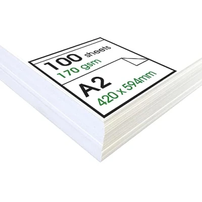 Afbeelding van Artway Enviro Gerecycled A2 cartridgepapier om te tekenen ideaal voor droge kunsttoepassingen 170 g/m² (100 vellen)