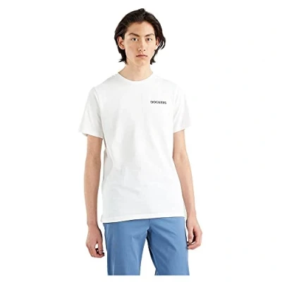 Afbeelding van Dockers T shirt met logo voor heren, papier wit + stencil, S