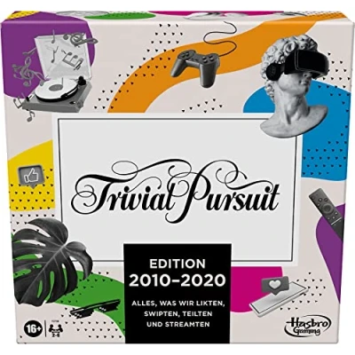 Afbeelding van Hasbro Trivial Pursuit 2010 Edition bevat jaren 2020, bordspel voor volwassenen en jongeren, 2 6 spelers vanaf 16 jaar