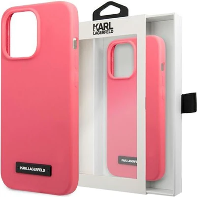 Afbeelding van Karl Lagerfeld KLHCP13MSLMP1PI iPhone 13 6.1 hardcase fuchsia/fuchsia siliconen plaquette