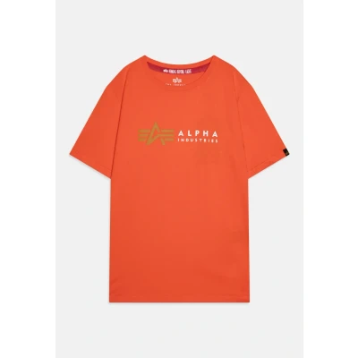 Afbeelding van Alpha Industries Label KIDS Teens Unisex Tshirt print voor kinderen, Maat: 164, Boost orange