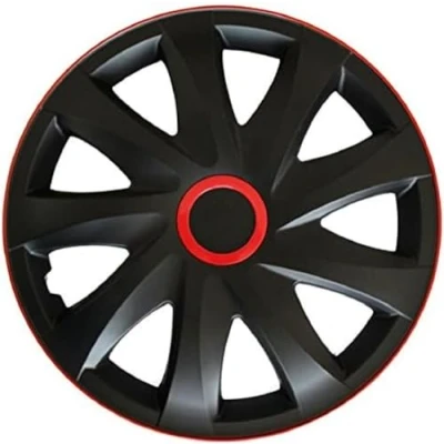 Afbeelding van NRM KO256 wieldop Kando, zwart/rood, 16 inch, set van 4