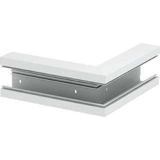 Afbeelding van Obo rapid 80 gk buitenhoekstuk wandgoot kunststof binnenbevestiging bxd 130x70mm wit ral9010 6274510