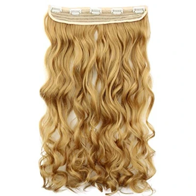 Afbeelding van CAISHA 55cm Clip In Extensies Haarextensies Haarstukje Golvend Honingblond C65 1