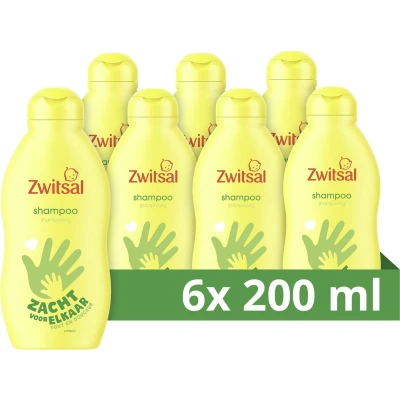 Afbeelding van Zwitsal Baby shampoo 6 x 200 ml voordeelverpakking