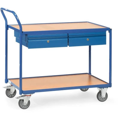 Afbeelding van Fetra 2622 Tafelwagen Staal Poedercoating Laadvermogen (max.): 250 kg Stralend blauw (RAL 5007)