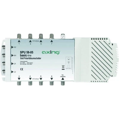 Afbeelding van Axing SPU 58 05 satelliet multiswitch Ingangen (satelliet): 5 (4 / 1 terrestrisch) Aantal gebruikers: 8 gesch