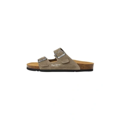 Afbeelding van Pepe Jeans OBAN Muiltjes, Dames, Maat: 36, Taupe beige Veloursleer