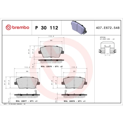 Afbeelding van Brembo Remblokset P 30 112