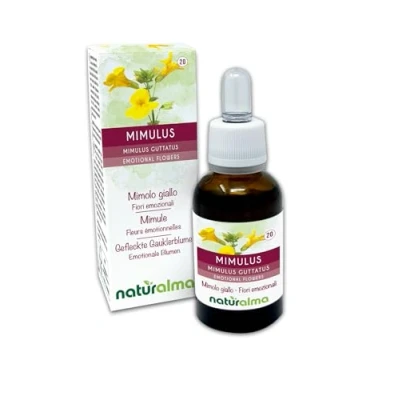 Afbeelding van Mimulus of Maskerbloem (Mimulus guttatus) Naturalma Bachbloesems Druppels 30 ml alcoholvrij vloeibaar extract Bloesemessences Veganistisch en
