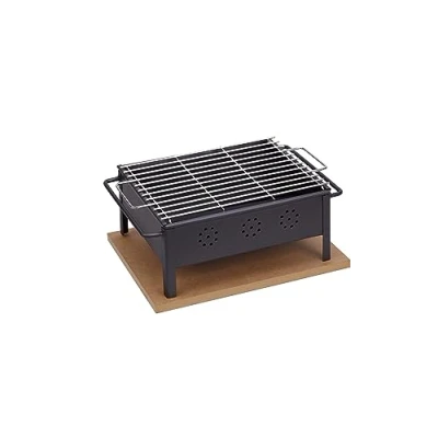 Afbeelding van Sauvic 02906 tafelgrill met grillrooster van roestvrij staal 30 x 25 cm., zwart