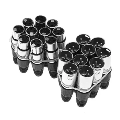 Afbeelding van Create idea Pack van 20 XLR 3 Pin Snake Plug Audio Microfoon Kabel Mannelijke &amp; Vrouwelijke Connector MIC