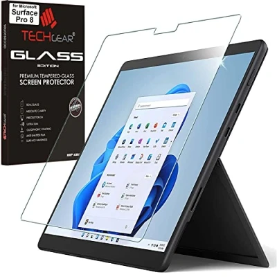 Afbeelding van TECHGEAR GLASS Edition Screen Protector past op Microsoft Surface Pro 8, echt gehard glas screenprotector [9H taaiheid] [HD Clarity] [Krasbestendig] [No Bubble]