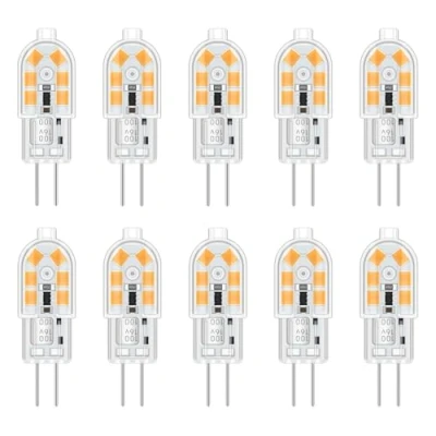 Afbeelding van Akynite G4 LED 12 V 2 W warm licht 3000 K voor camper 200LM halogeenlamp 10 20 gelijkwaardig, niet dimbaar, bi pin fitting AC DC afzuigkap, stuks