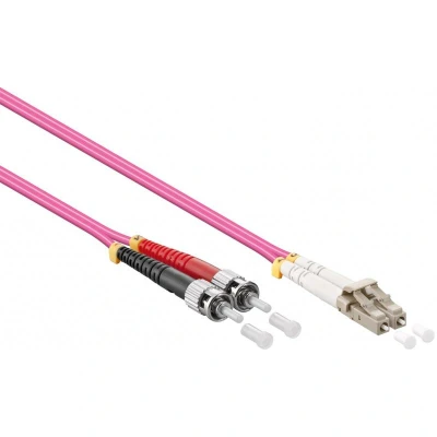 Afbeelding van 2 m Glasvezel Kabel LC ST OM4