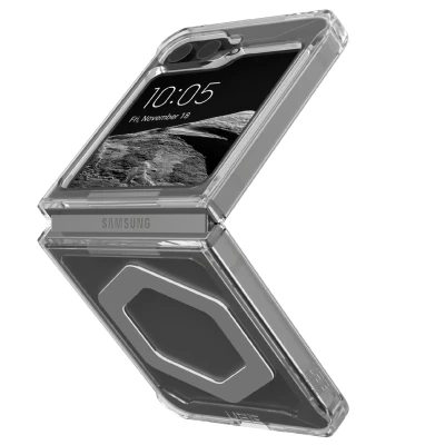 Afbeelding van Samsung Galaxy Z Flip 6 MagSafe Hoesje Kunststof UAG Backcover/Hardcase Transparant Telefoonhoesje Shockproof/Valbescherming